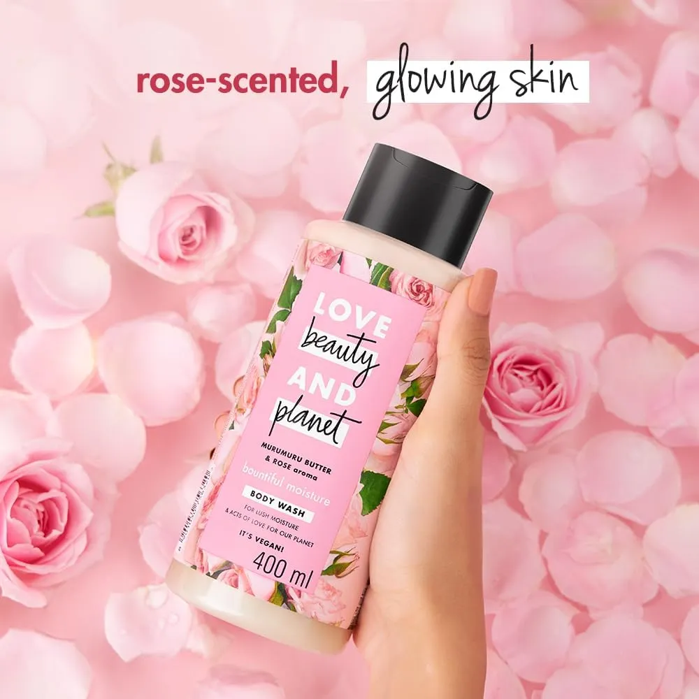 LBP Murumuru Butter and Rose Moisturising Body Wash|Crème Shower Gel for Soft Skin(200, Grams), pink