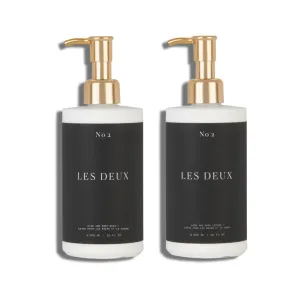 Les Deux Body Duo - No 2 (Amber, Saffron, Sandalwood) Body Wash and Body Lotion. All day hydration for smoother, healthier skin