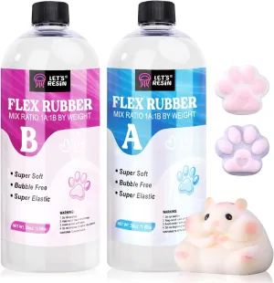 LET'S RESIN Silicone Rubber for Making Taba Squishy-Super Soft 60oz Silicon Mix for Squishy Maker, DIY, Custom Cat Paws & Stress Relief Gifts