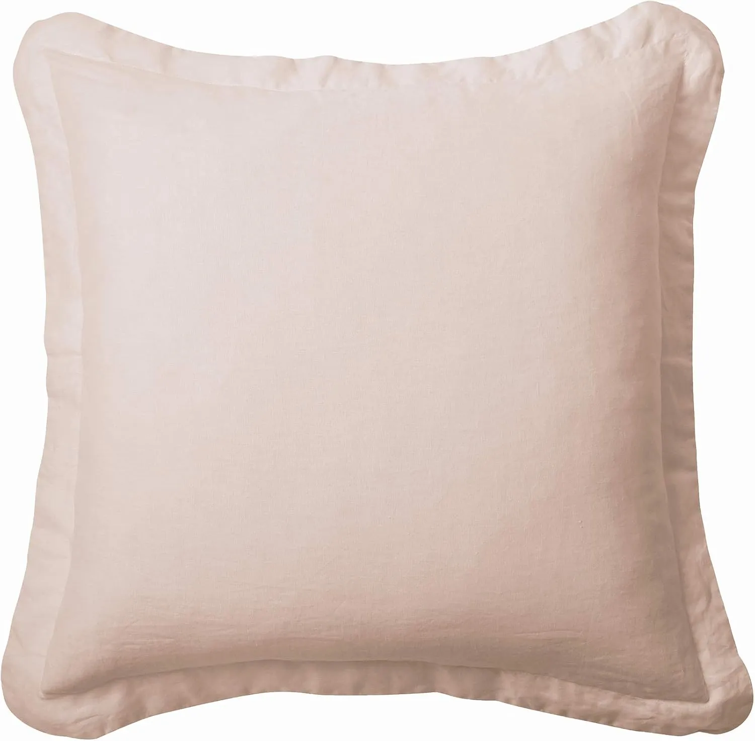 Levtex Home - 100% Linen - Euro Sham - Washed Linen - Blush - Sham Size (26x26in.), No Insert