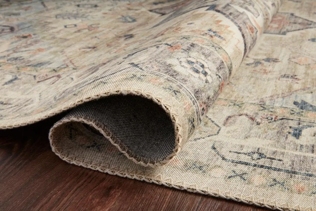 Loloi II Hathaway Collection HTH-06 Blush/Multi 2'-0" x 5'-0", .25" Thick, Accent Rug, Soft, Durable, Printed, Modern, Low Pile, Non-Shedding, Easy Clean, Living Room Rug