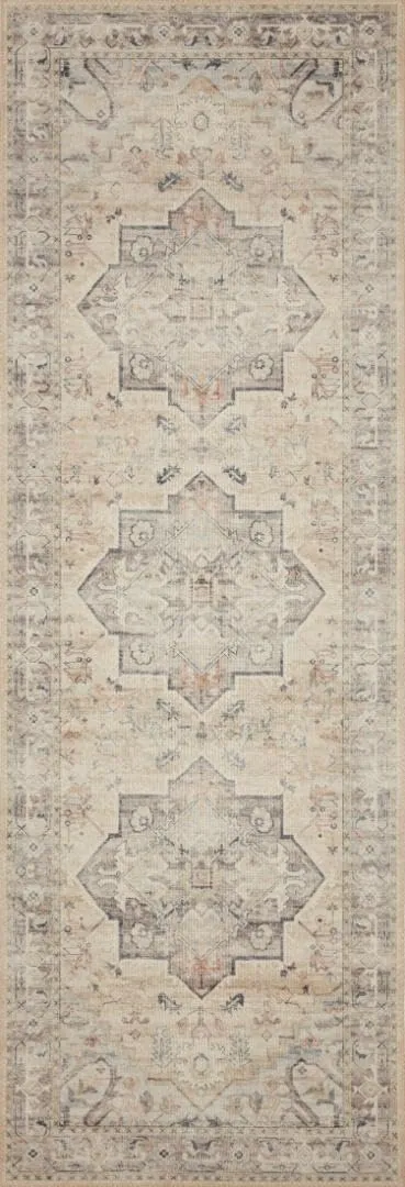 Loloi II Hathaway Collection HTH-06 Blush/Multi 2'-0" x 5'-0", .25" Thick, Accent Rug, Soft, Durable, Printed, Modern, Low Pile, Non-Shedding, Easy Clean, Living Room Rug