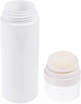 Loose Powder Containers with Puff - Body & Makeup Powder Bottle