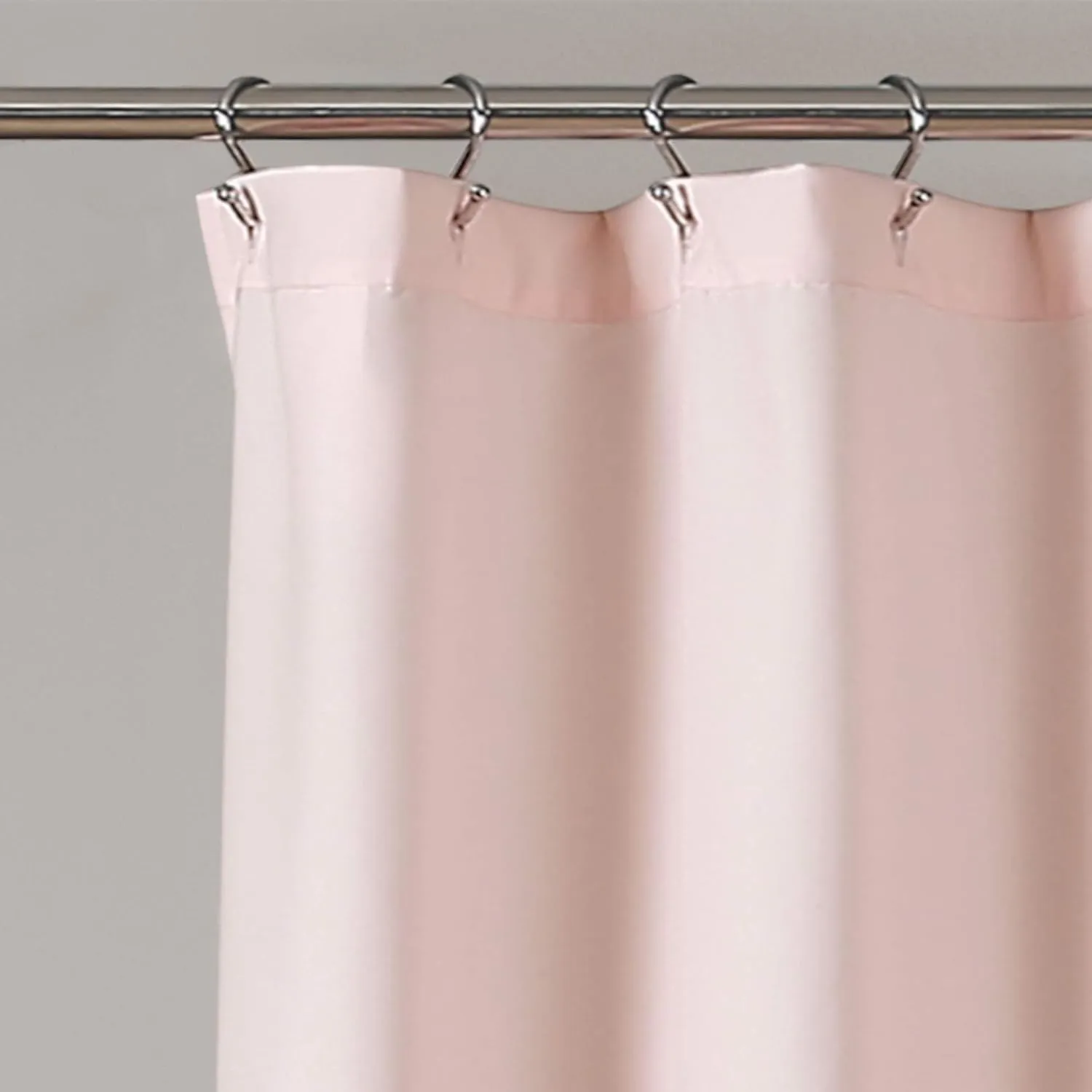 Lush Decor Ella Lace Ruffle Shower Curtain, 72" x 72", Blush
