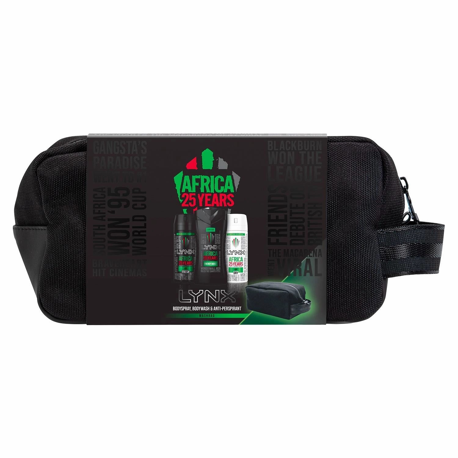 Lynx Africa Washbag Gift Set, For Brothers, Boys & Teens, Shower Gel, Deodorant