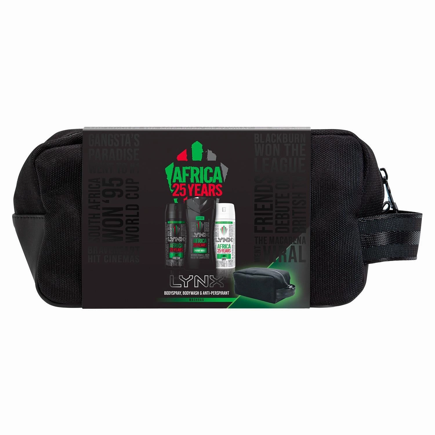 Lynx Africa Washbag Gift Set, For Brothers, Boys & Teens, Shower Gel, Deodorant