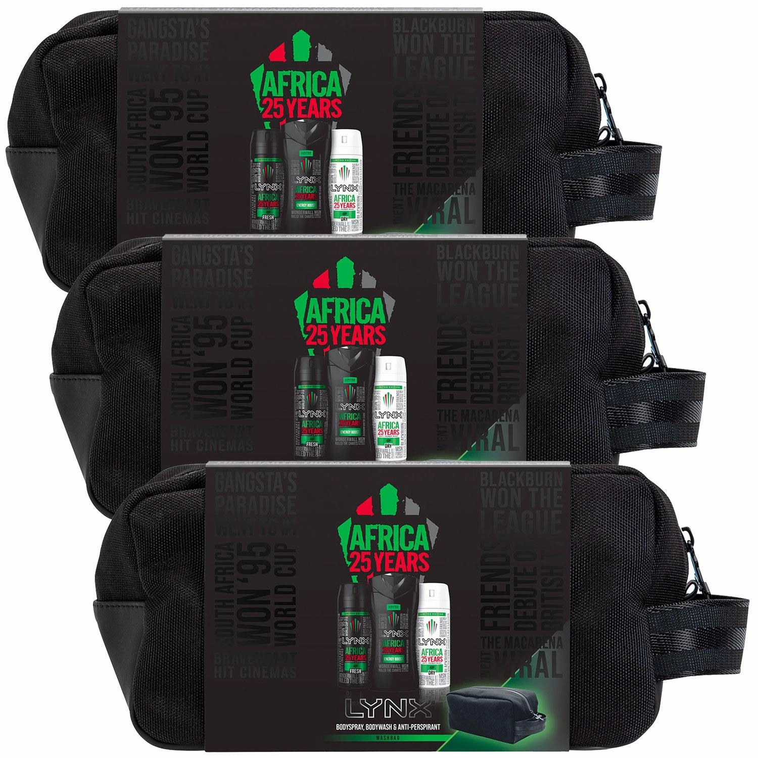 Lynx Africa Washbag Gift Set, For Brothers, Boys & Teens, Shower Gel, Deodorant
