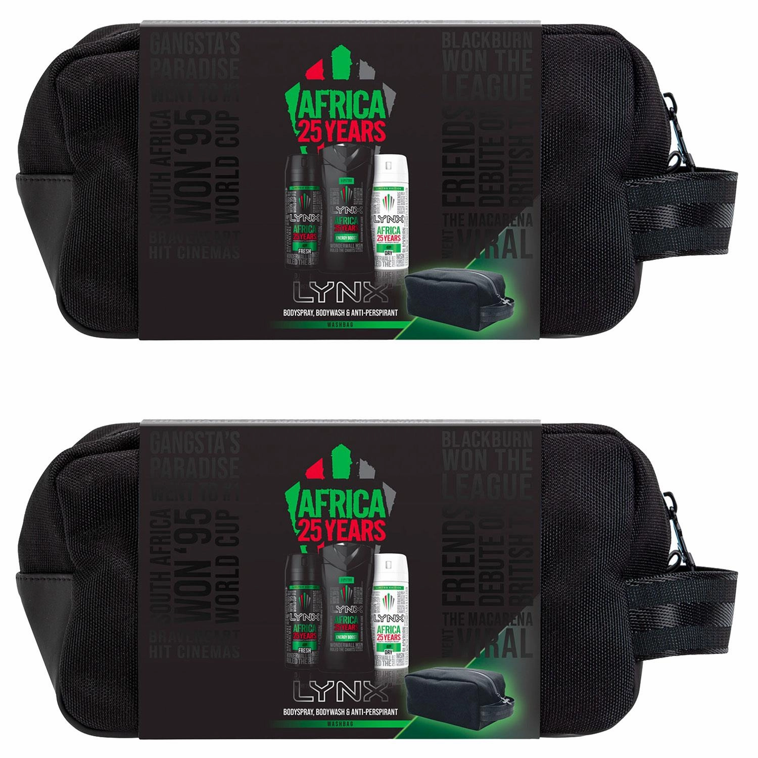 Lynx Africa Washbag Gift Set, For Brothers, Boys & Teens, Shower Gel, Deodorant