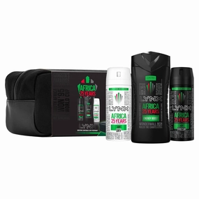 Lynx Africa Washbag Gift Set, For Brothers, Boys & Teens, Shower Gel, Deodorant