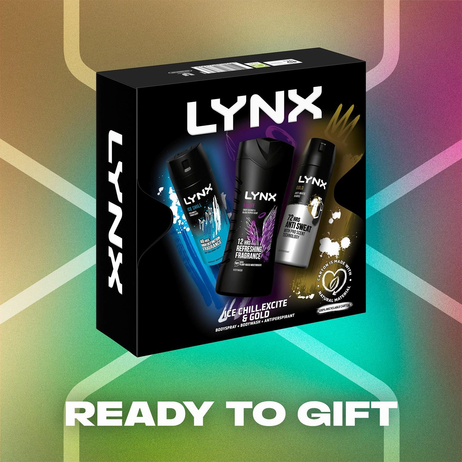 Lynx All-Stars Gift Set For Men Bodyspray, Bodywash & APA Deo Gift For Him