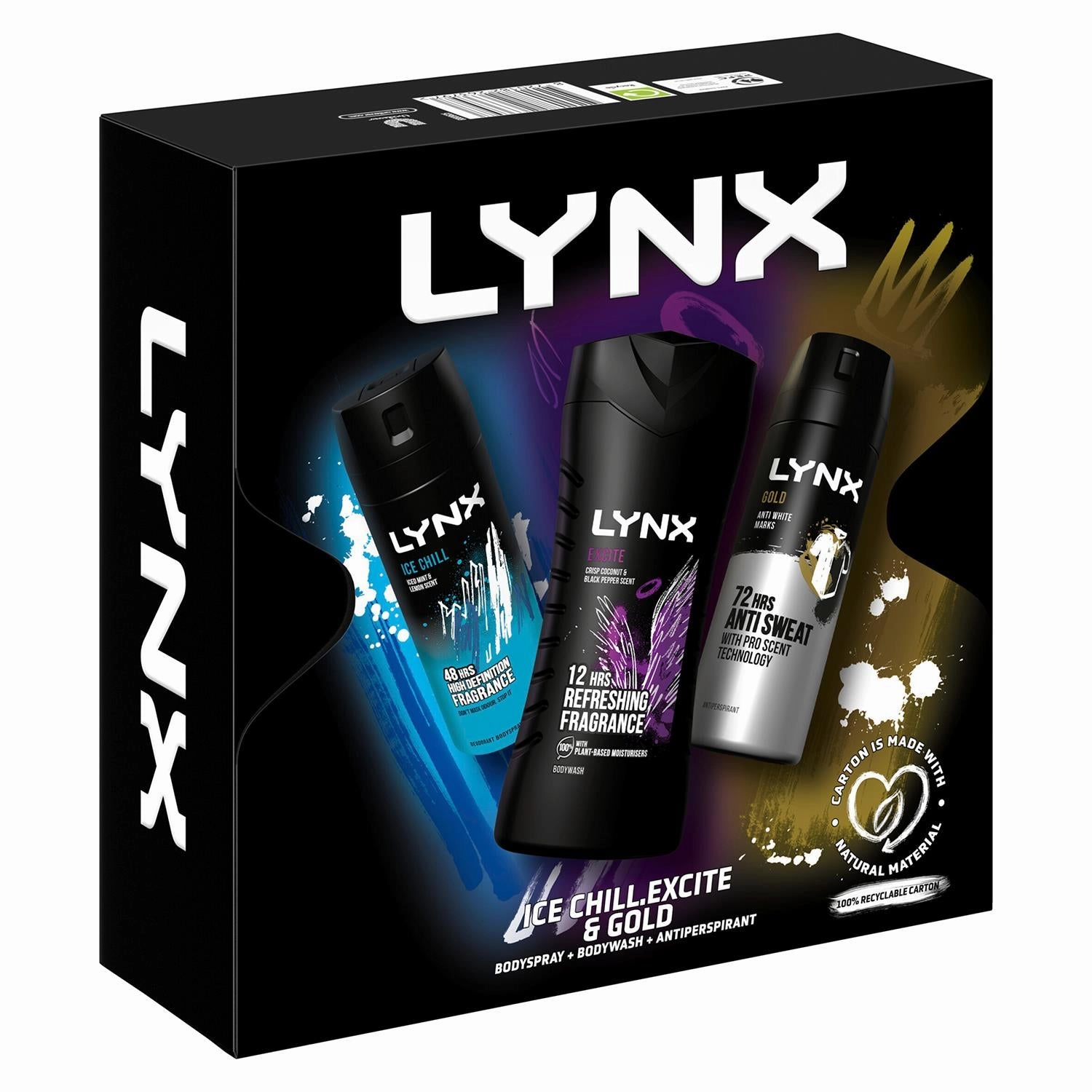 Lynx All-Stars Gift Set For Men Bodyspray, Bodywash & APA Deo Gift For Him