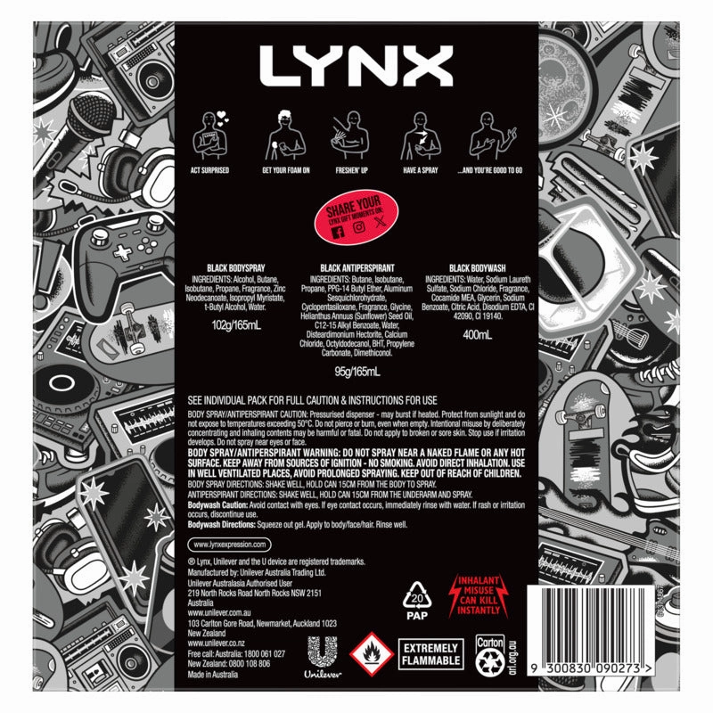 Lynx Black Trio Gift Pack 2024