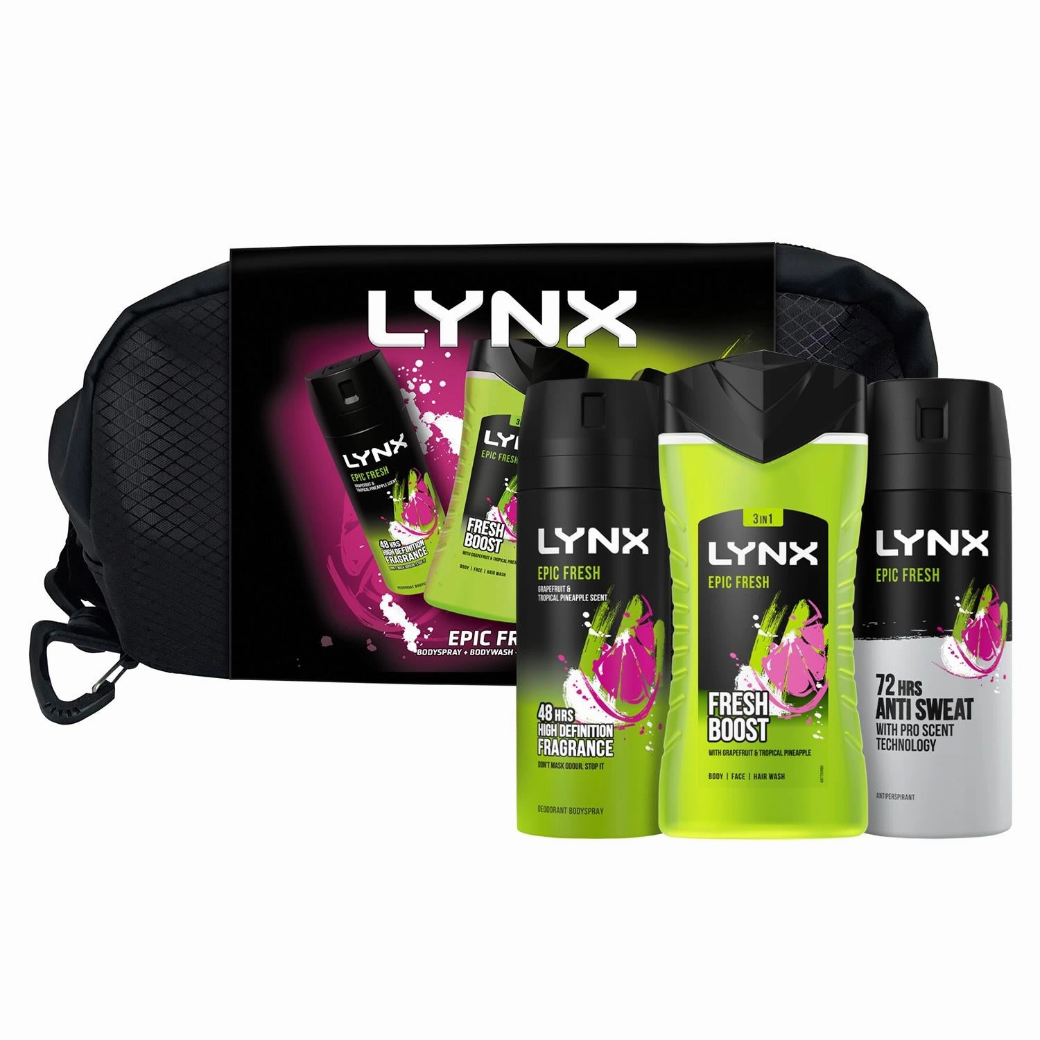 Lynx Epic Fresh Trio Gift Set For Men Bodyspray, Bodywash & APA Deo Gift For Him