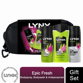 Lynx Epic Fresh Trio Gift Set For Men Bodyspray, Bodywash & APA Deo Gift For Him