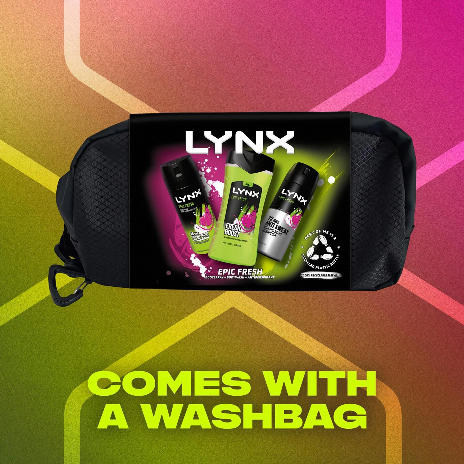 Lynx Epic Fresh Trio Gift Set For Men Bodyspray, Bodywash & APA Deo Gift For Him