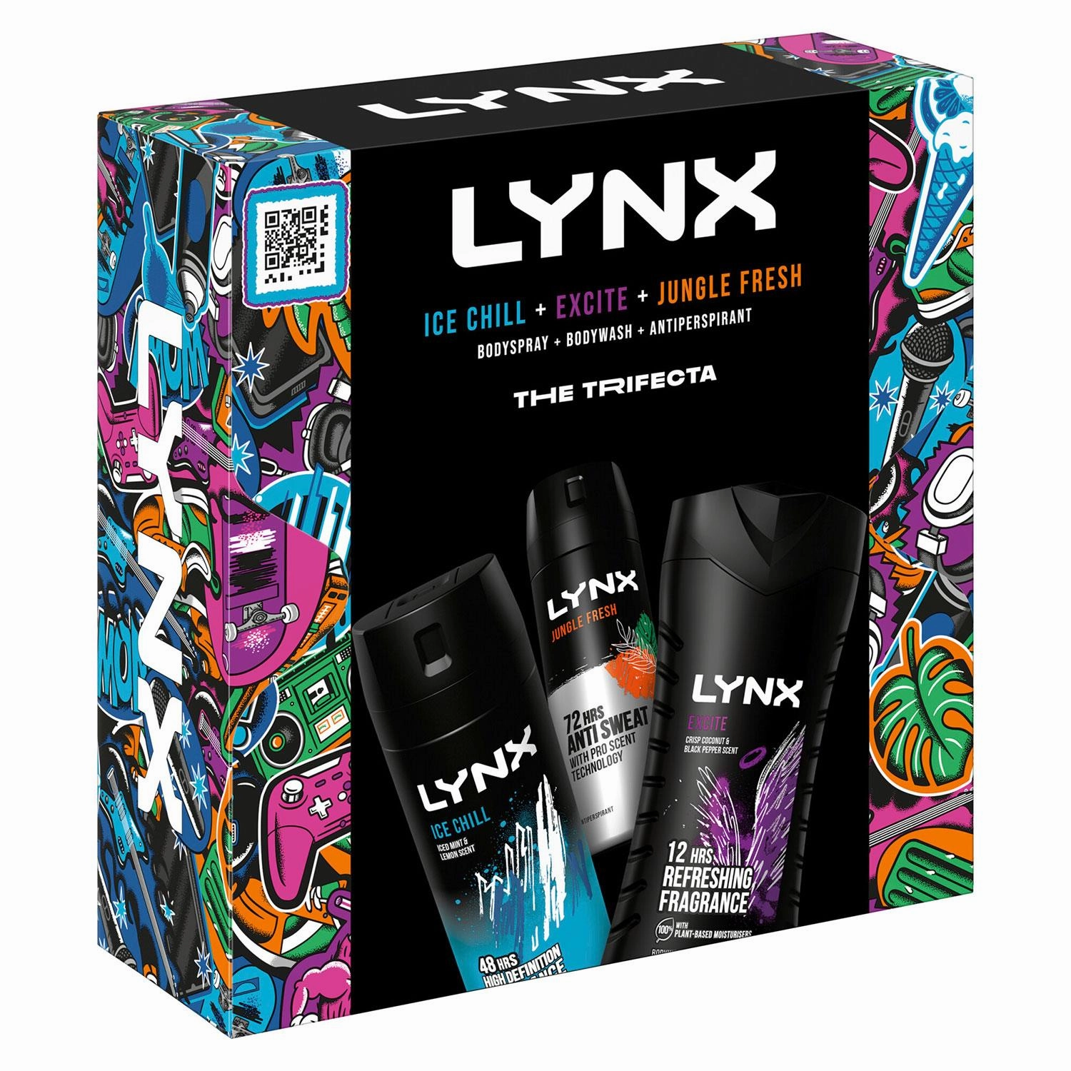 Lynx THE TRIFECTA Ice Chill, Excite & Jungle Fresh 3 Pieces Gift Set for Him