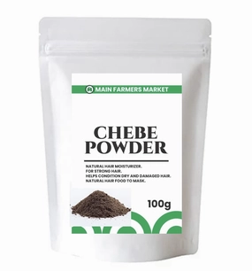 Main Chebe Powder for Hair Growth and Strength, Dye-Free Organic Ingredients of African Chad for Long Hair, Men & Women (100g)