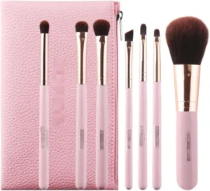 Make Up Brushes Set Makeup Brush Set 7-Piece Facial Contour Brush Comes with A Brush Bag for Easy Brush Storage Makeup Tools Set(Black)