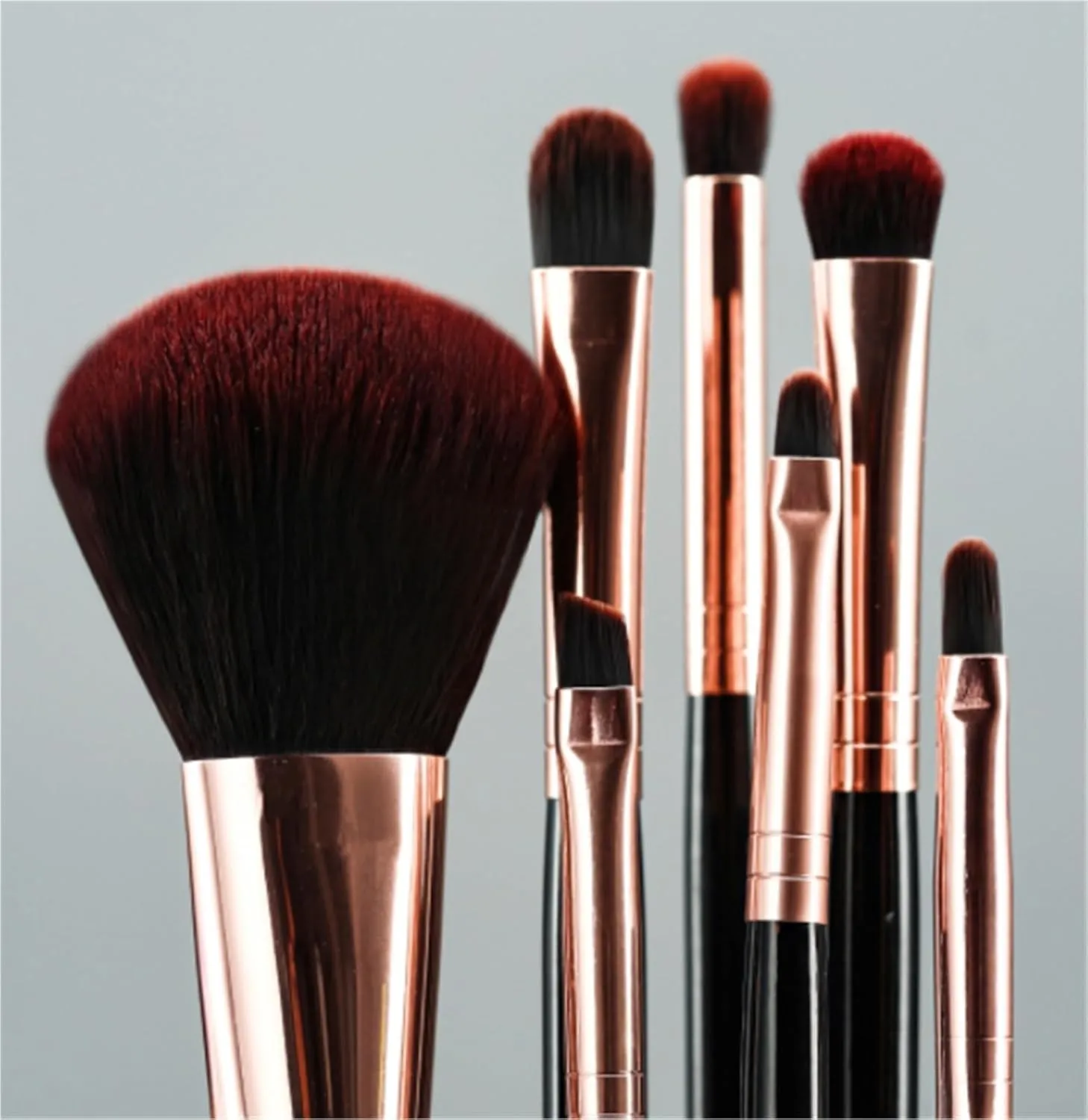 Make Up Brushes Set Makeup Brush Set 7-Piece Facial Contour Brush Comes with A Brush Bag for Easy Brush Storage Makeup Tools Set(Black)