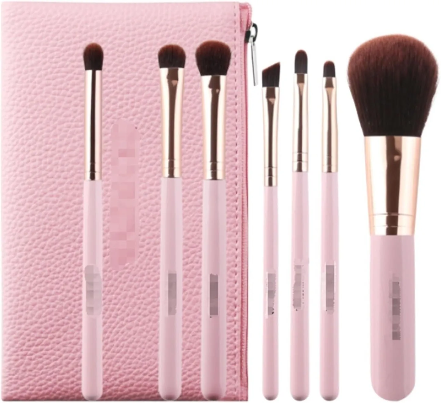 Make Up Brushes Set Makeup Brush Set 7-Piece Facial Contour Brush Comes with A Brush Bag for Easy Brush Storage Makeup Tools Set(Black)