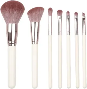 Make Up Brushes Set Makeup Brush Set 7 Pieces for Eyes and Face Contour Brushes Makeup Tools Set(White)