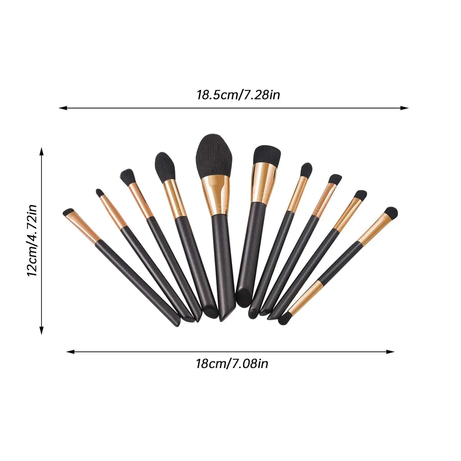 Makeup Brush Advanced Synthetic Concealer Foundation Powder Eyeshadow Makeup Brush Cosmetics Eyebrow Eyeshadow Powder Lip Gloss Brush 10 Pack Makeup Brush