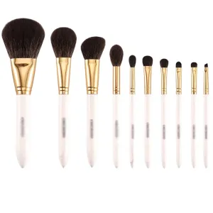 Makeup Brush Golden Autumn 10PCS Brushes Set Fox&Goat&Synthetic Hair Professional Brushes