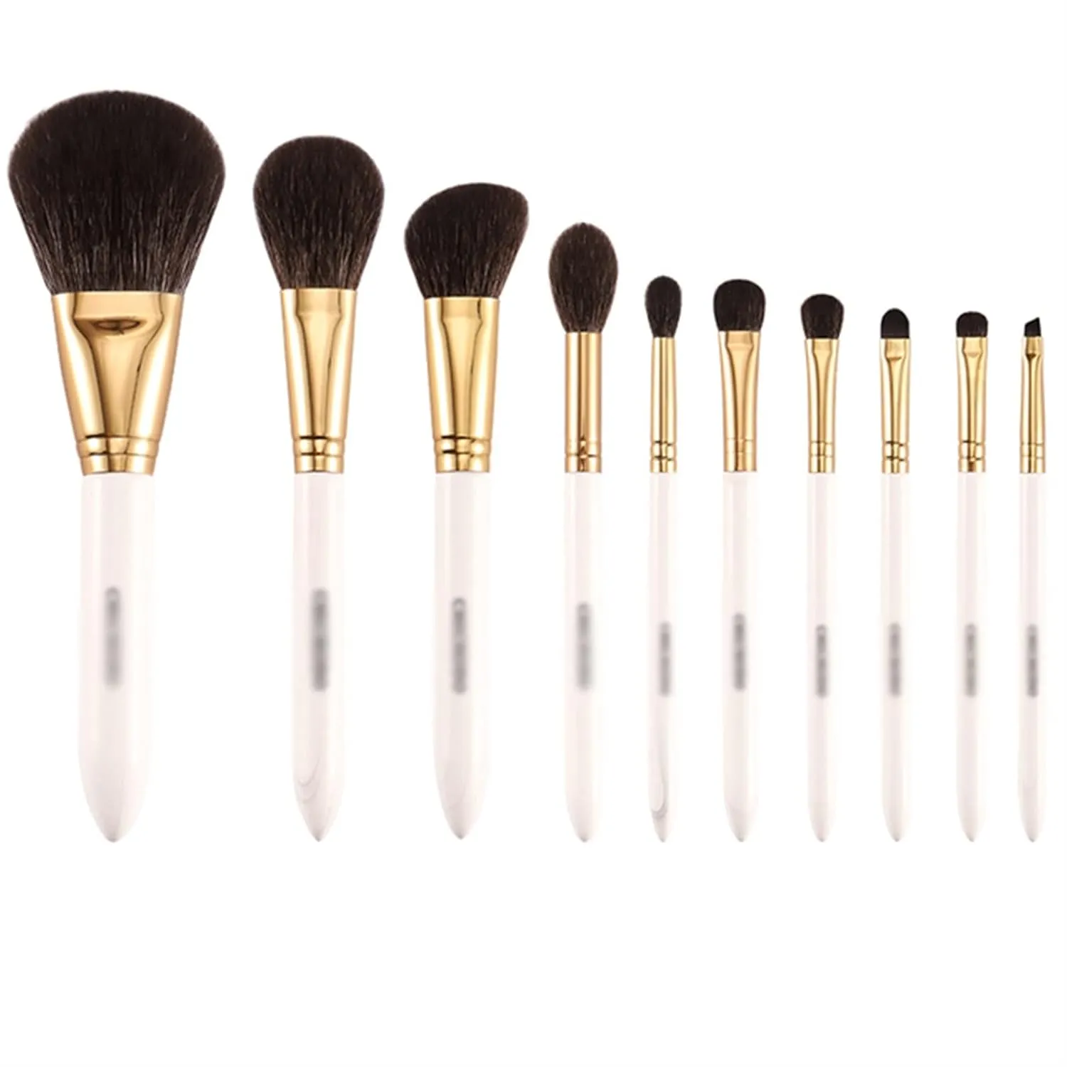 Makeup Brush Golden Autumn 10PCS Brushes Set Fox&Goat&Synthetic Hair Professional Brushes