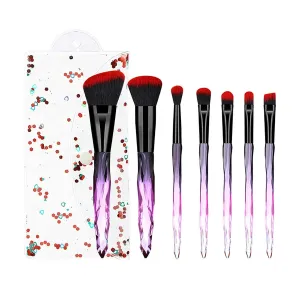 Makeup Brushes Premium Synthetic Concealers Foundation Powder Eye Shadows Makeup Brushes Cosmetic Eyebrow Eyeshadow Powder Brush Lip Makeup Brushes Double Ended Makeup Brush(Color:B)
