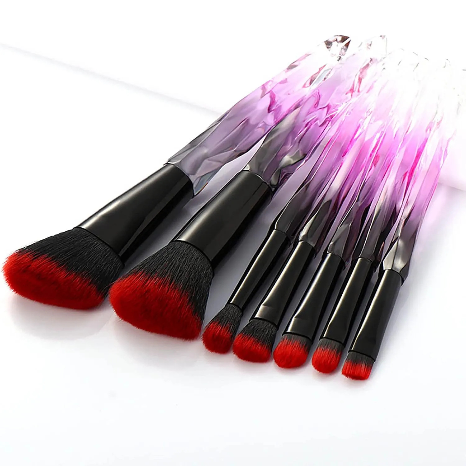 Makeup Brushes Premium Synthetic Concealers Foundation Powder Eye Shadows Makeup Brushes Cosmetic Eyebrow Eyeshadow Powder Brush Lip Makeup Brushes Double Ended Makeup Brush(Color:B)