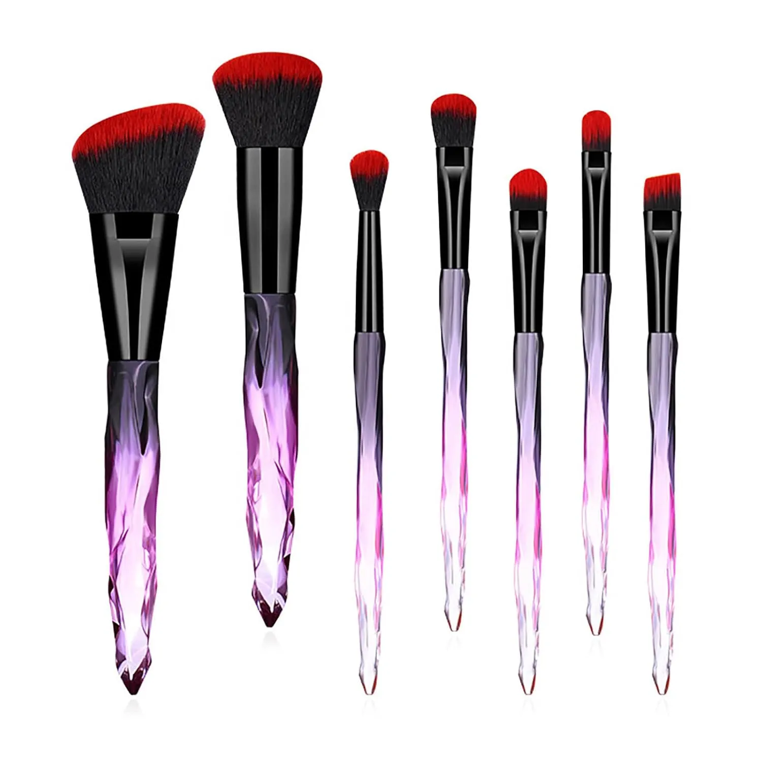 Makeup Brushes Premium Synthetic Concealers Foundation Powder Eye Shadows Makeup Brushes Cosmetic Eyebrow Eyeshadow Powder Brush Lip Makeup Brushes Double Ended Makeup Brush(Color:B)