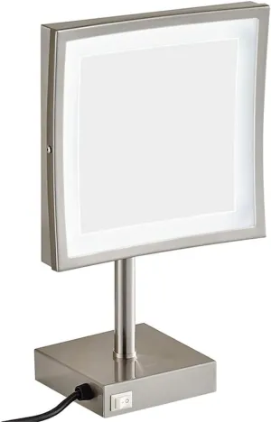 Makeup Mirror 8 Inch Brass 3X Magnification Countertop Vanity Mirror Bathroom Cosmetic Mirror with Switch and Plug
