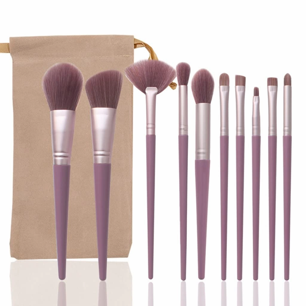 Makeup Brush Set of 10 Soft Hair Makeup Brush Loose Brush Son Full Set of Makeup Tools Loose Brush(D,As shown)