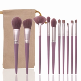 Makeup Brush Set of 10 Soft Hair Makeup Brush Loose Brush Son Full Set of Makeup Tools Loose Brush(D,As shown)
