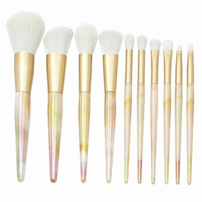 Makeup Brushes 10 Piece Set Foundation Brush Face Powder Brush Professional Makeup Brush Tool Kit Marble Handle Portable Comfortable for Home Salon
