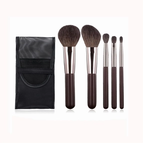 Makeup Brushes 5 Piece Sets, Makeup Brush Set for Eyeshadow, Foundation, Blush, and Concealer with Storage Bags, Travel Party