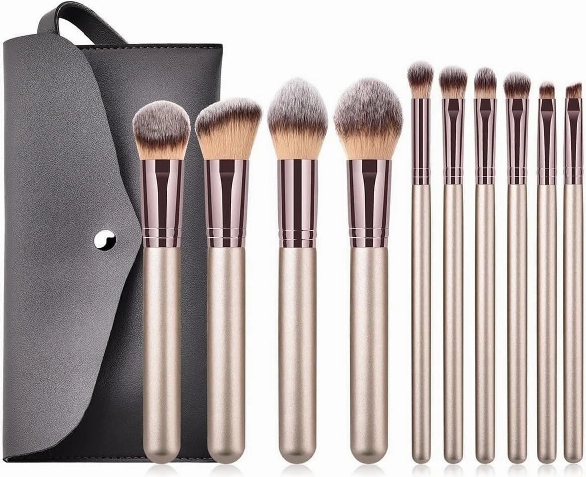 Makeup Brushes Professional Set, Beauty Tools 10 Piece, Foundation Blush Concealer Eyeshadow Eyeliner