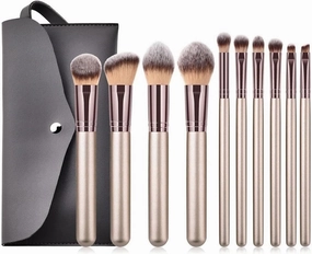 Makeup Brushes Professional Set, Beauty Tools 10 Piece, Foundation Blush Concealer Eyeshadow Eyeliner