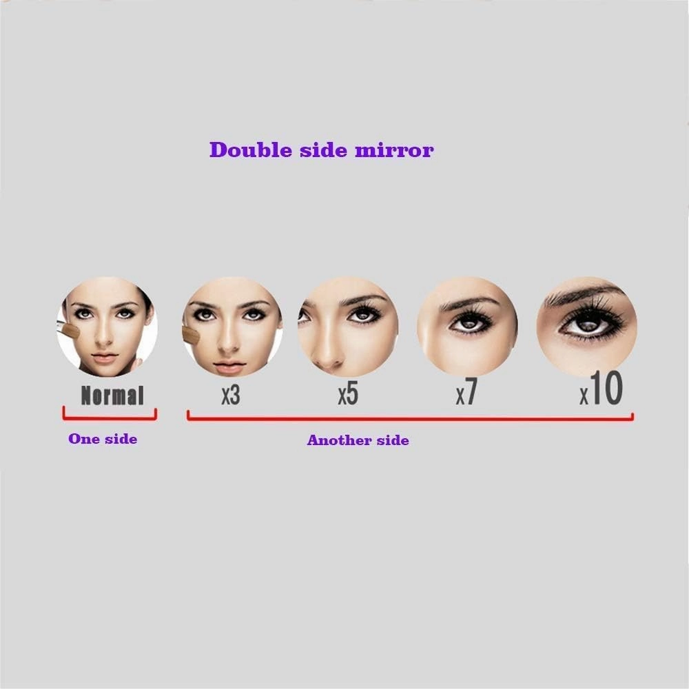 Makeup Mirrors 10X/7X/5X/3X Magnification & Regular Professional 360 Rotating Brass Vanity(Gold,3X)