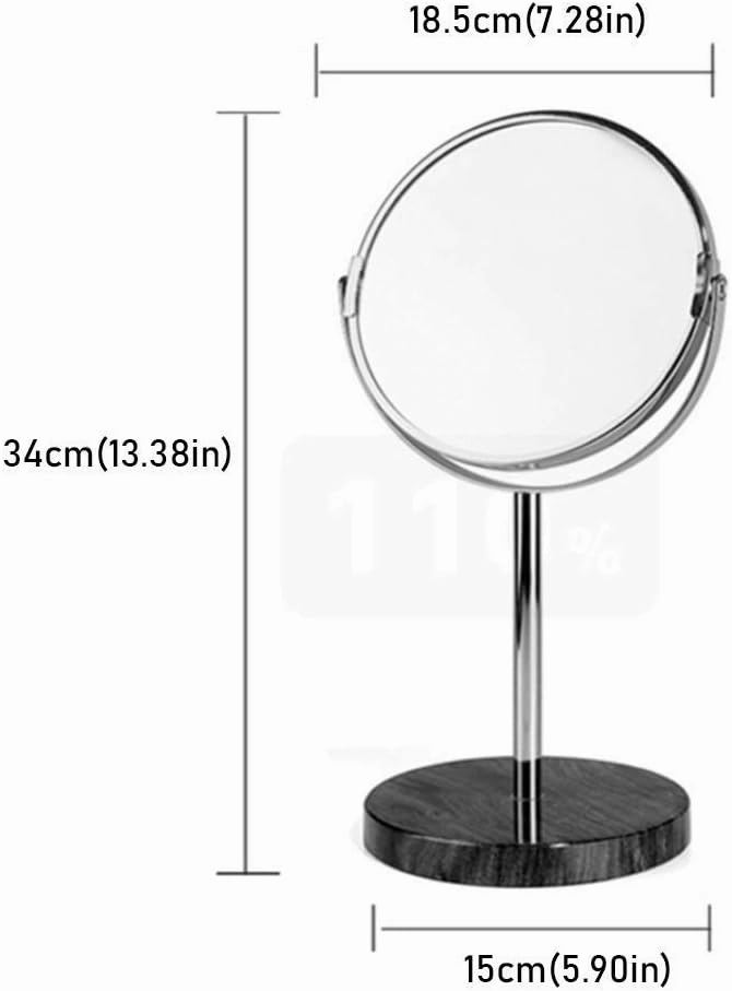 Makeup Mirrors with Magnification Round 360°Swivel Adjustable Mirror Free Standing Tabletop Mirror 3X Bathroom Makeup Mirror Shaving Mirror Beauty Mirror