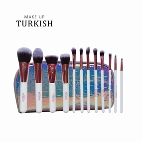 Makeup Turkish Crystal 12 piece Brush Set