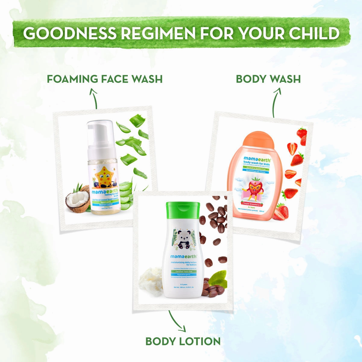 Mamaearth Super Strawberry Body Wash for Kids with Strawberry & Oat Protein