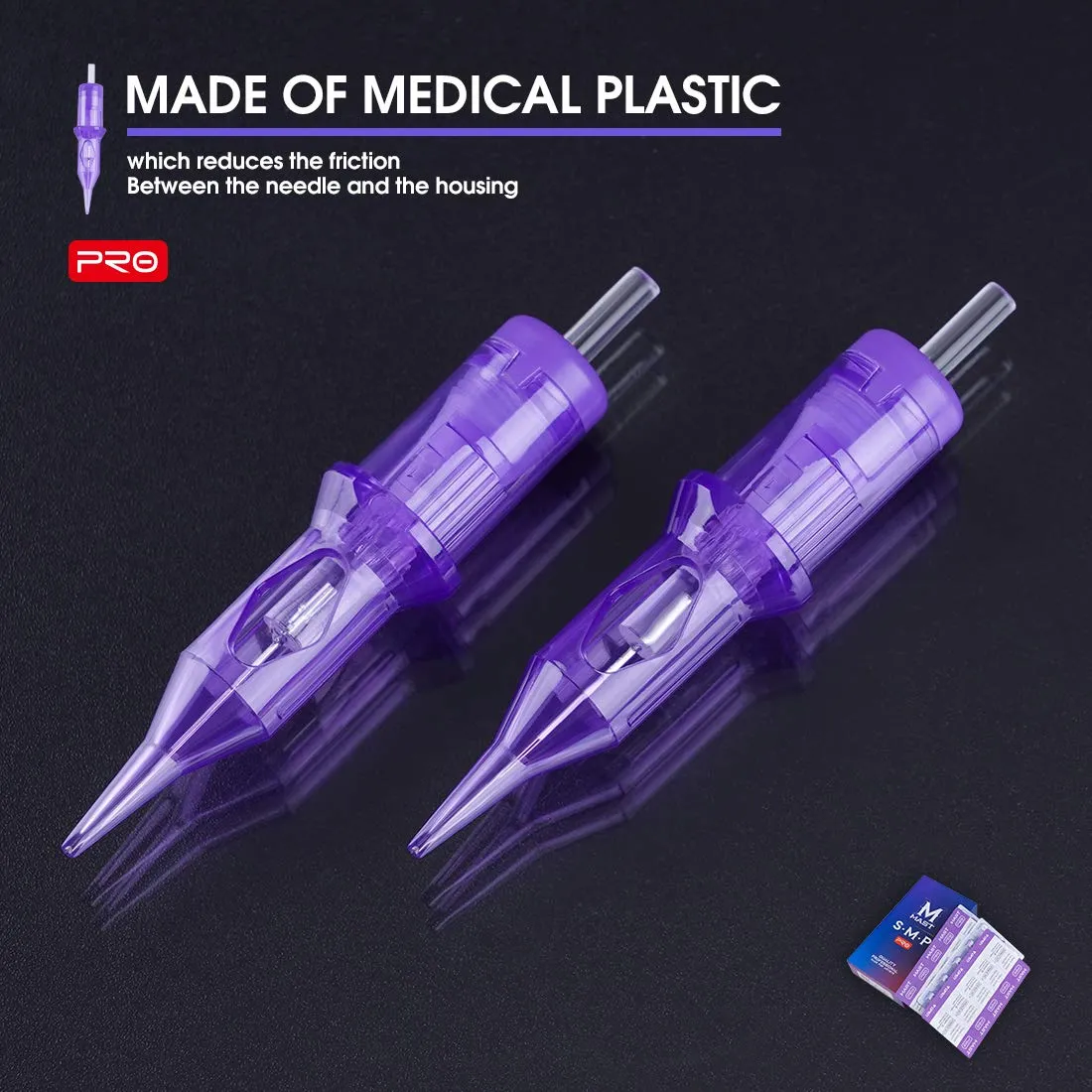 Mast Pro Smp Professional Cartridges Tattoo Needles 3 Round Liner 0.2MM Needles for Permanent Makeup Hair Scalp 0603RL
