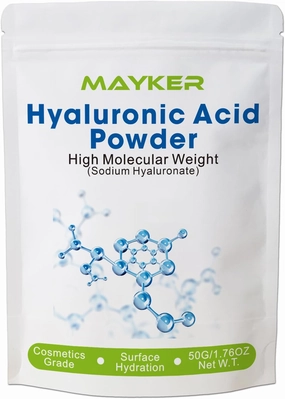 MAYKER Pure Hyaluronic Acid Powder, High Molecular Weight, Cosmetics Grade, for Making Hyaluronic Acid Gel Serum (1.76OZ - 50Grams)