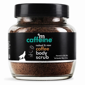 mCaffeine Naked and Raw Coffee Body Scrub - Coconut - Normal to Oily Skin for Unisex - 3.5 oz Scrub
