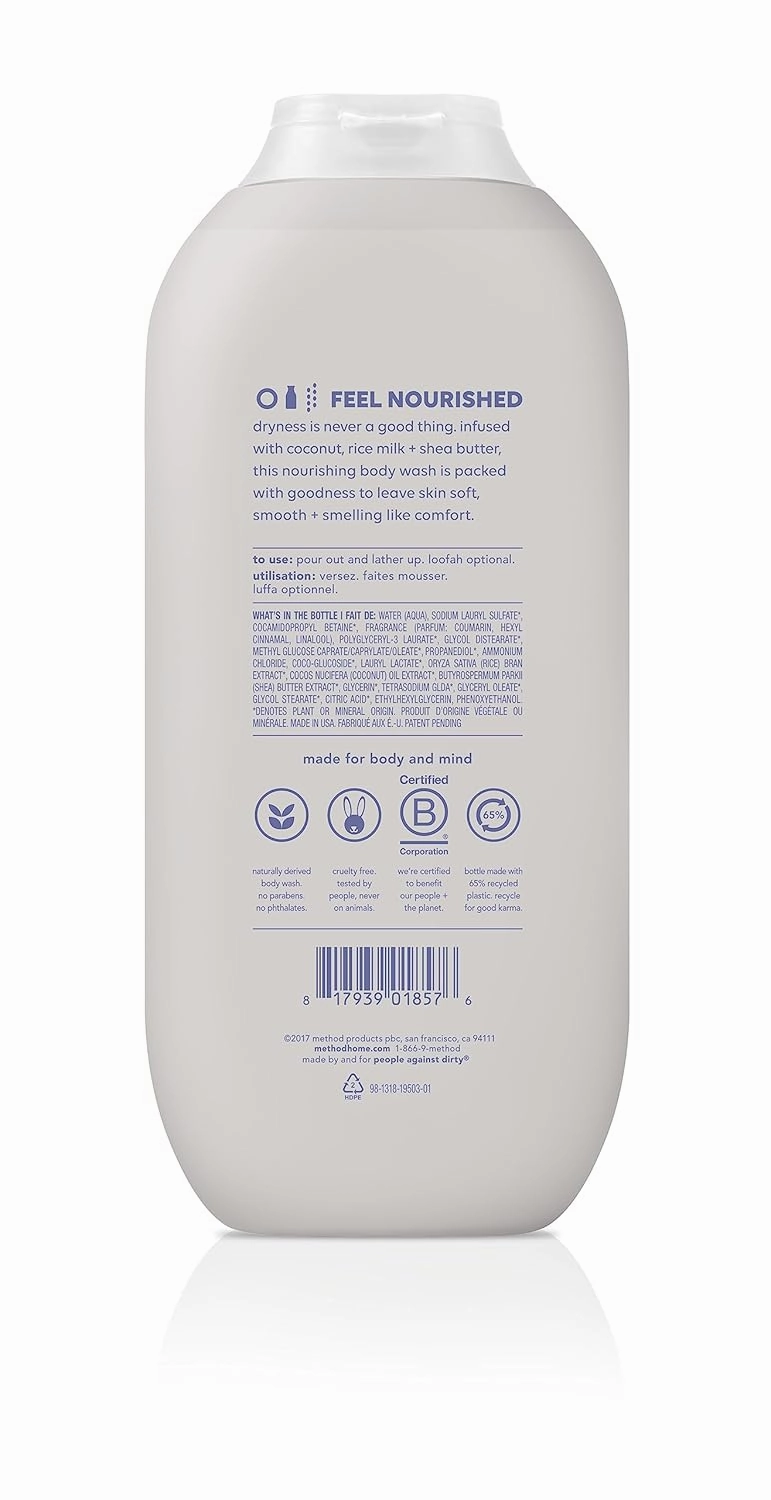 Method Bathroom Set Variety Pack, Simply Nourish Body Wash 18 oz, Simply Nourish Lotion 14 oz, Waterfall Gel Hand Soap 12 oz. 3 CT