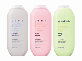 Method Body Wash Sampler Variety (Pure Peace, Sea & Surf, & Simply Nourish) (Simply Nourish   Pure Peace   Daily Zen)