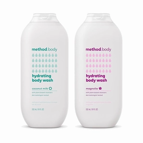 Method Hydrating Body Wash Variety Pack - Magnolia 18 fl oz   Coconut Milk 18 fl oz, Paraben and Phthalate Free