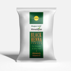 Metrol SHAGUNGOLD Himalayan Henna Hair Colour Powder, Black, 250 g