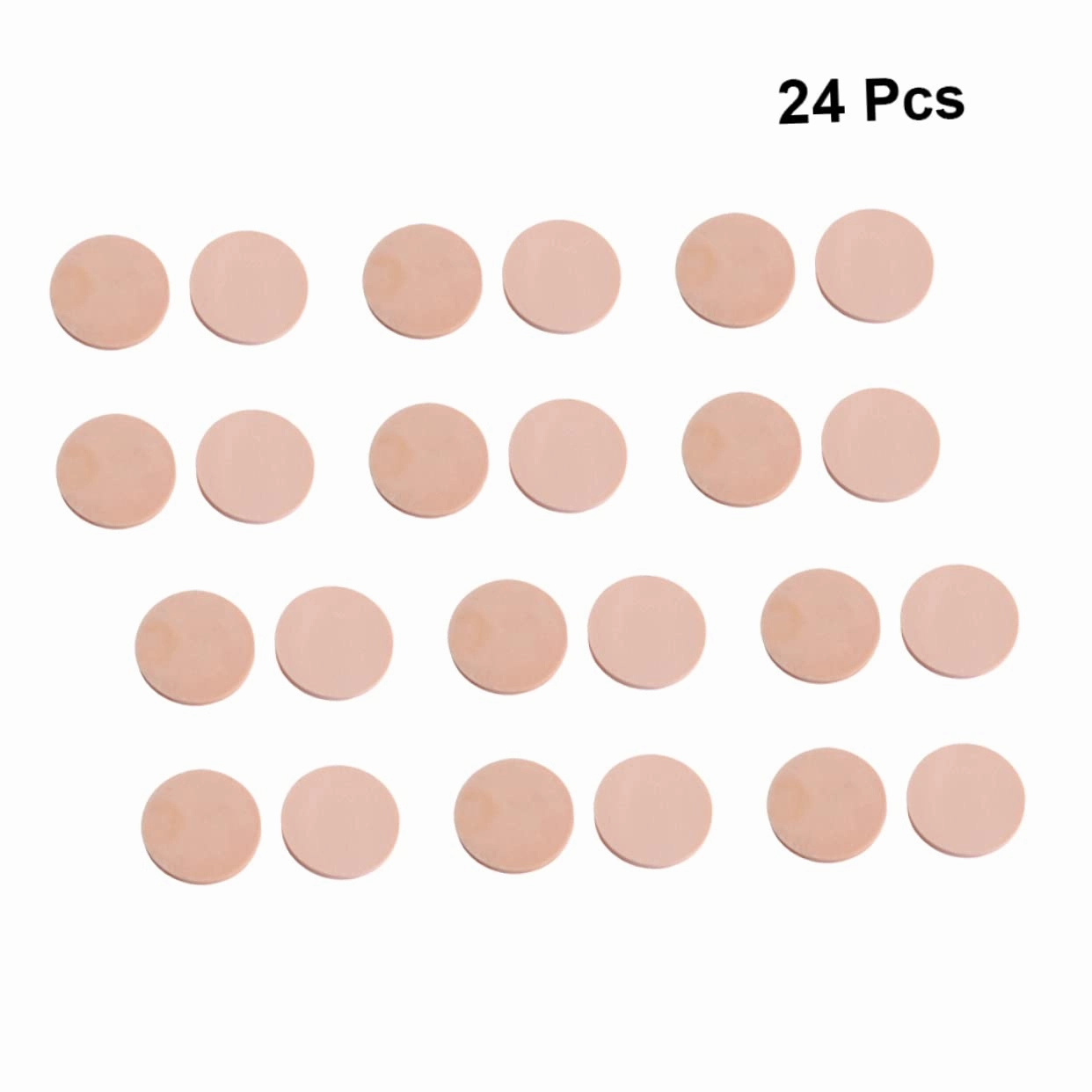 Mikinona 3sets Facial Makeup Removal Pads Latex Cotton Sponge Round Powder Puff Makeup Accessories Easy to Carry 24pcs*3